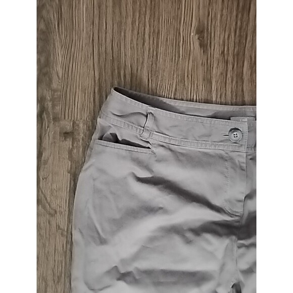 J. Jill Pants Womens Size 14 Gray midrise Cotton Blend Stretch Chino Trousers - Picture 2 of 13